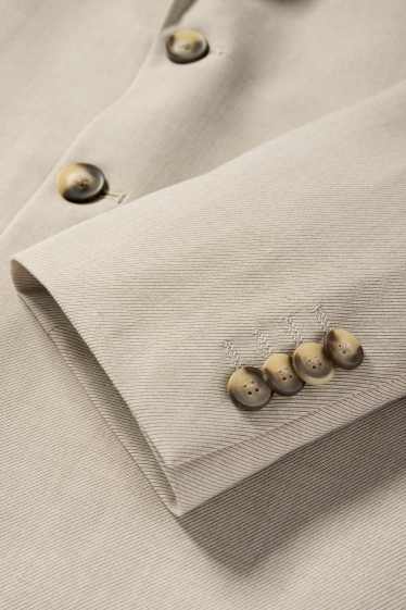 Heren - Colbert uit het combi-systeem - slim fit - elastisch - licht beige