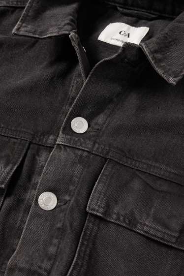 Herren - Oversized-Jeansjacke - dunkeljeansgrau