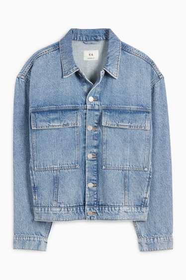 Herren - Oversized-Jeansjacke - helljeansblau