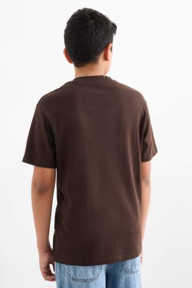 Copii - Băieți - Baschet - tricou cu mânecă scurtă - maro închis
