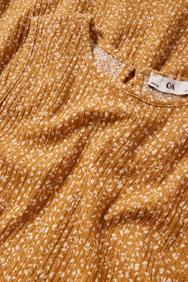 Enfants filles - Robe - à fleurs - orange clair