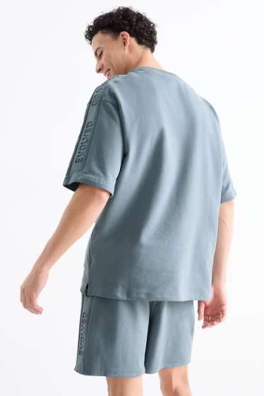 Bărbați - Tricou - supradimensionat - albastru