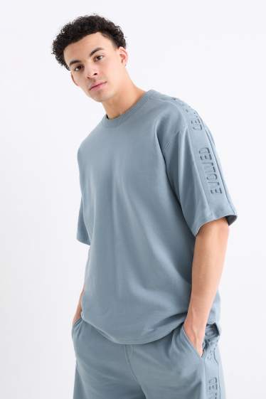 Bărbați - Tricou - supradimensionat - albastru