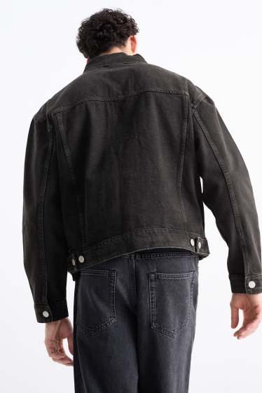 Herren - Oversized-Jeansjacke - dunkeljeansgrau