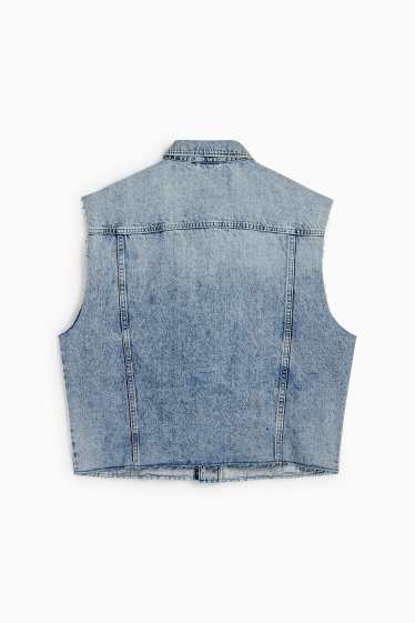 Herren - Jeans-Weste - helljeansblau