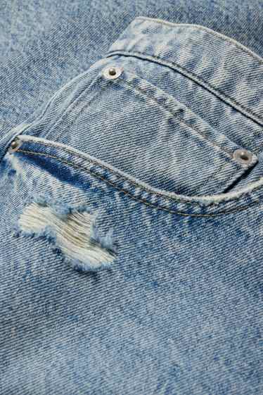 Men - Denim shorts - denim-light blue