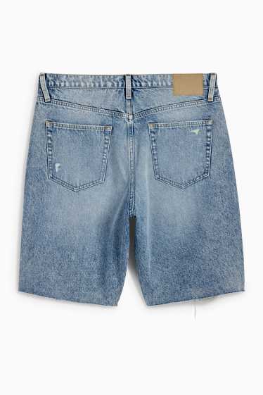 Men - Denim shorts - denim-light blue
