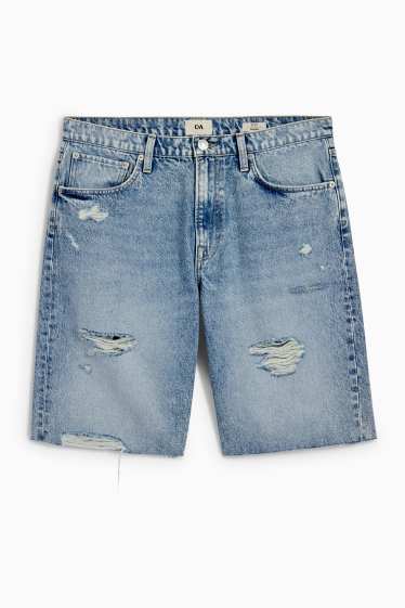 Men - Denim shorts - denim-light blue