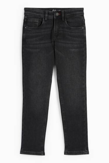 Kinder Buben - Slim Jeans - Thermojeans - Jog Denim - dunkeljeansgrau