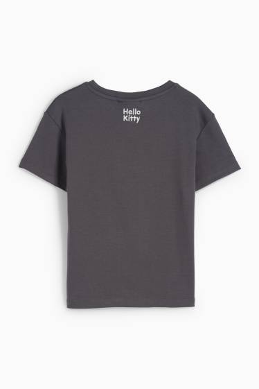 Dames - T-shirt - Hello Kitty - donkergrijs