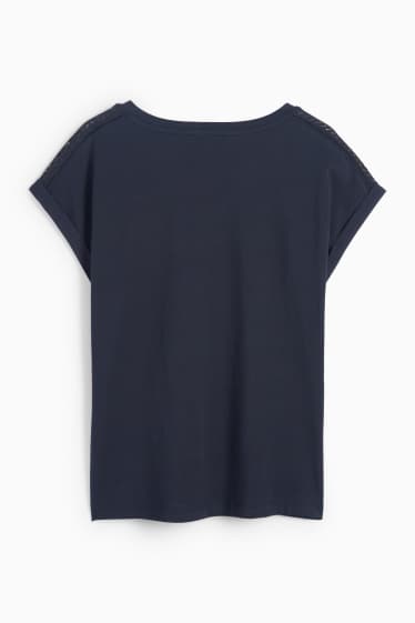 Damen - T-Shirt - Regular Fit - dunkelblau