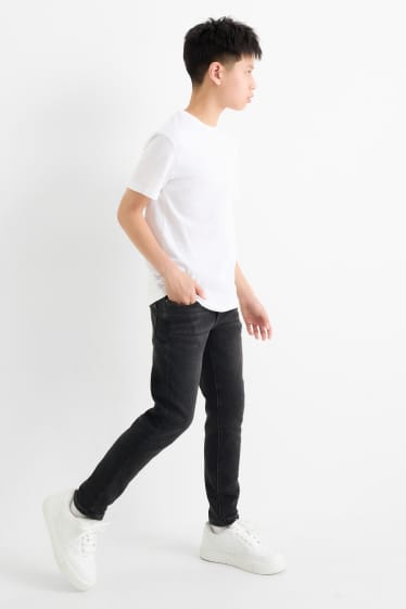 Kinder Buben - Slim Jeans - Thermojeans - Jog Denim - dunkeljeansgrau