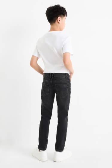 Kinder Buben - Slim Jeans - Thermojeans - Jog Denim - dunkeljeansgrau