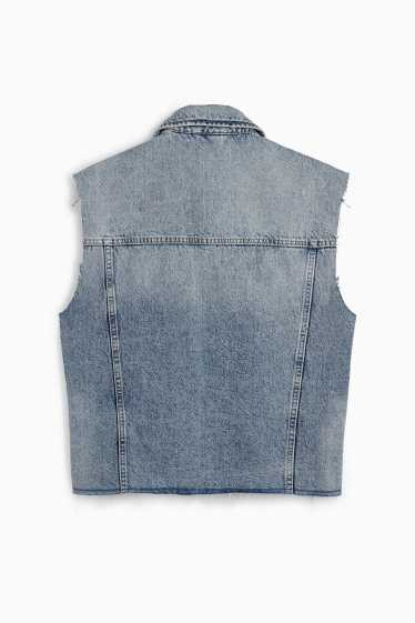 Damen - Jeans-Weste - helljeansblau