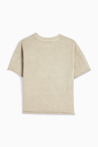 Damen - T-Shirt - Regular Fit - taupe