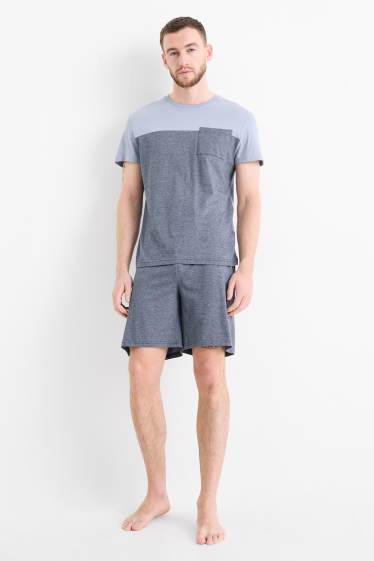 Herren - Shorty-Pyjama - dunkelblau