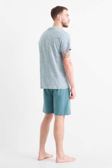Herren - Shorty-Pyjama - grün