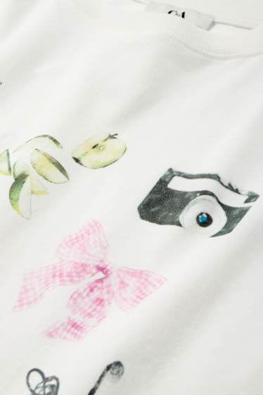 Women - T-shirt - oversized - white