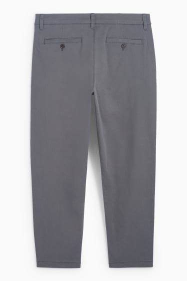 Heren - Chino - tapered fit - donkergrijs