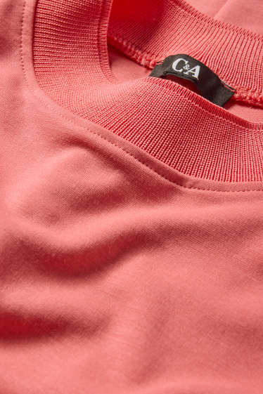 Damen - T-Shirt - Regular Fit - dunkelrosa