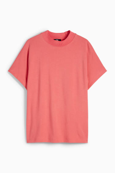 Damen - T-Shirt - Regular Fit - dunkelrosa