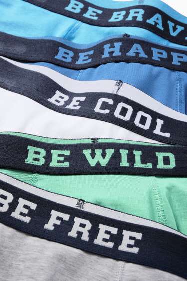 Kinderen: jongens - Set van 5 - boxershorts - blauw