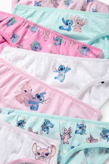 Kinderen: meisjes - Set van 7 - Lilo & Stitch - slip - roze