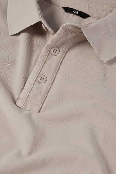 Herren - Poloshirt - beige