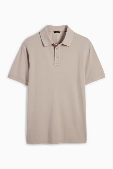 Herren - Poloshirt - beige
