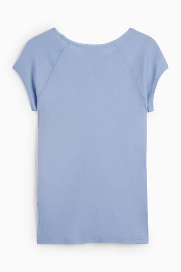 Dámské - Tričko basic - regular fit - světle modrá