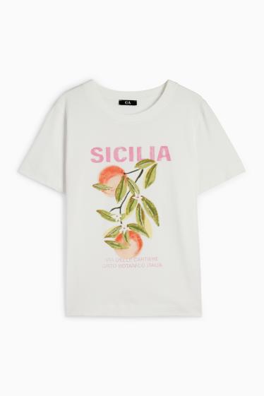 Dames - T-shirt - regular fit - wit