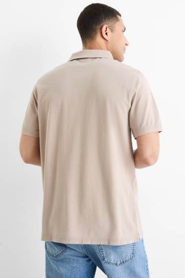 Herren - Poloshirt - beige