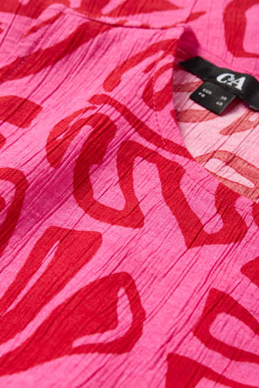Damen - Blusentop - gemustert - pink