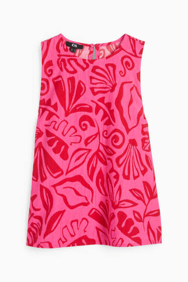 Damen - Blusentop - gemustert - pink