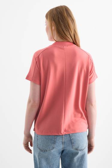 Damen - T-Shirt - Regular Fit - dunkelrosa