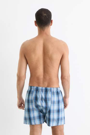 Heren - Set van 2 - boxershort - geweven - lichtblauw