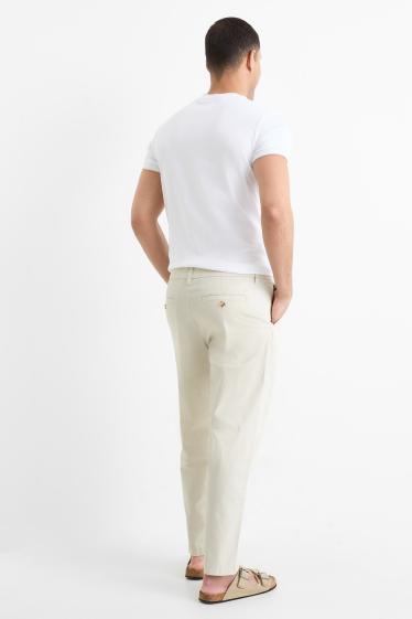 Men - Chinos - tapered fit - cremewhite
