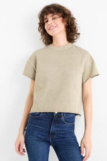 Damen - T-Shirt - Regular Fit - taupe