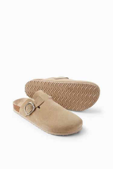 Dona - Sabatilles de pell girada - beix clar