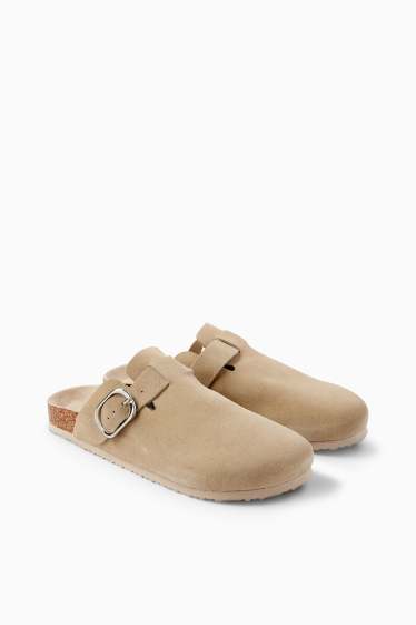 Dona - Sabatilles de pell girada - beix clar