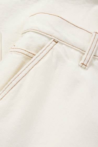 Men - Denim Bermuda shorts - cremewhite