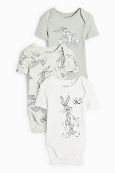 Baby Jungen - Multipack 3er - Bugs Bunny - Baby-Body - weiss