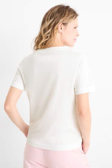 Damen - T-Shirt - Regular Fit - weiß