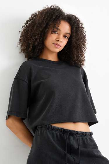 Dona - Samarreta de màniga curta - oversized - negre