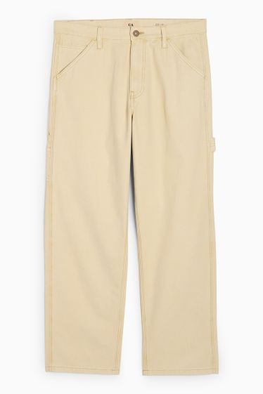 Men - Relaxed jeans - light beige