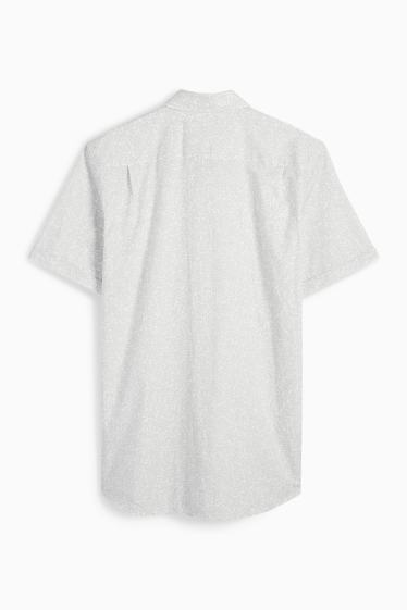 Hommes - Chemise - regular fit - col kent - à motif - vert menthe