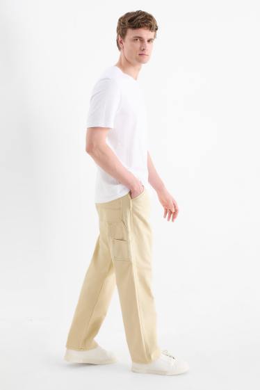 Men - Relaxed jeans - light beige