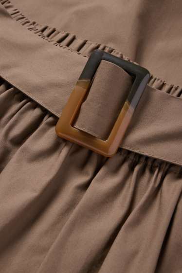 Women - Skirt with belt - dark green