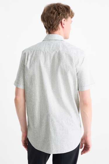 Hommes - Chemise - regular fit - col kent - à motif - vert menthe
