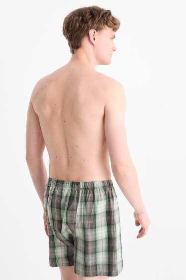 Heren - Set van 2 - boxershort - geweven - groen